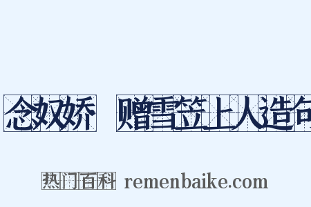 念奴娇·赠雪笠上人造句是什么意思的图片